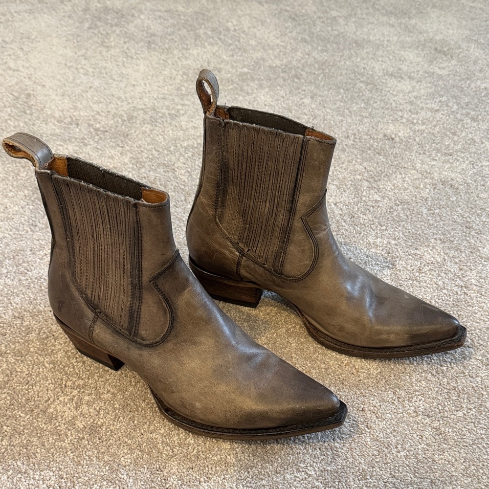 Women’s Frye Brown Leather Ankle Boots